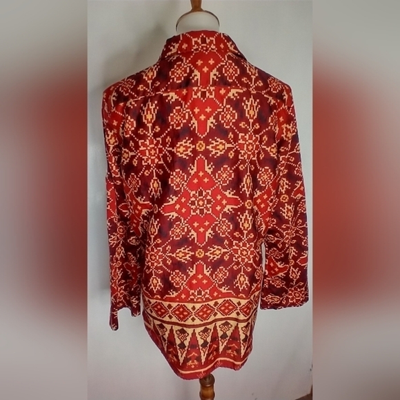 LAUREN PATTERNED COTTON BLOUSE - Picture 5 of 6